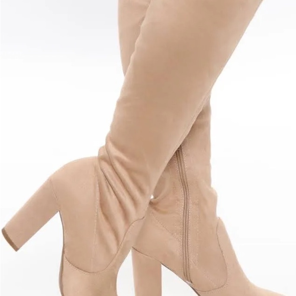 Fashion Nova Tan Over-the-Knee Boots